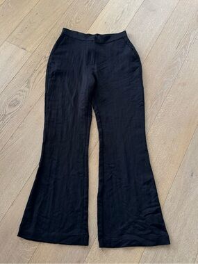 H&M Black Women's Flared Pants High-Rise Size 6 NWT